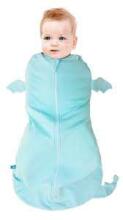 Wallaboo Sleepbag Art.SSA.0118.5706 Dragon Sky Blue Kokvilnas ietīšanas autiņš no 6 kg līdz 9 kg.