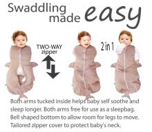 Wallaboo Sleepbag Art.SSA.0118.5706 Dragon Sky Blue Kokvilnas ietīšanas autiņš no 6 kg līdz 9 kg.