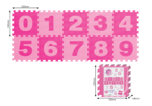 SunTaToys Floor Puzzle Art.1001 PINK Многофункциональный напольный пазл-коврик цифры из 10 элементов