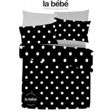 La Bebe™ Set 100x135/40x60 Art.111629 Dots Комплект детского постельного  белья из 2-х частей хлопок/сатин 100x135, 40x60 cm