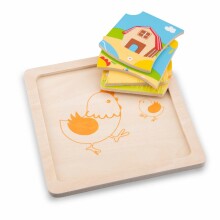 New Classic Toys Mini Puzzle Chicken Art.10529 Bērnu koka puzle