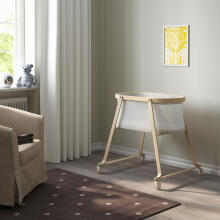 Made in Sweden Alksvard  Art.695.560.06   Bērnu koka šūpulis ar matraci 40x73cm