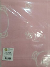 WOT ADXS Art.012/1072 Pink Bears Augstvērtīga bērnu kokvilnas sedziņa (sega) 100x118cm