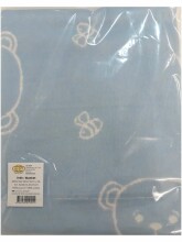 WOT ADXS Art.012 / 1073 Šviesiai mėlyni meškiukai Aukštos kokybės vaikiška medvilninė antklodė (antklodė) 100x118cm