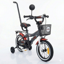 Schumacher Kid Energy Dragon Art.49258 Silver/Orange Bērnu divritenis (velosipēds) ar piepūšamajiem  12 collu riepām