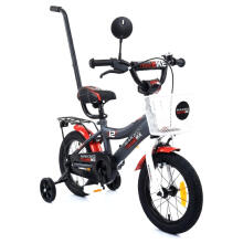 Schumacher Kid Energy Dragon Art.49258 Silver/Orange Bērnu divritenis (velosipēds) ar piepūšamajiem  12 collu riepām