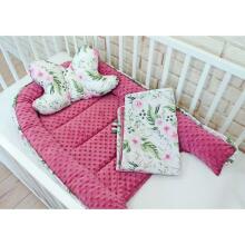 La bebe™ Minky+Cotton Babynest Set Art.113011 Flowers Комплект гнездышко – кокон,одеялко,подушка