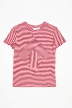 „Reet Aus“ marškinėliai vaikams „Art“ 112883 „Raudoni dryžuoti vaikai“ vasaros marškinėliai