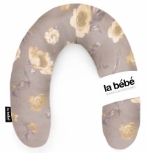 „La Bebe ™“ turtingos medvilnės slaugos motinystės pagalvės atminties putplastis, 116567 rožių pastelinės pilkos spalvos pasaga kūdikiams maitinti / miegoti / pasaga nėščioms moterims