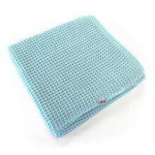 NordBaby Waffle Blanket Art.205680 Blue Haze   Dabīgas plediņš bērniem no bambusa, 70x100cm