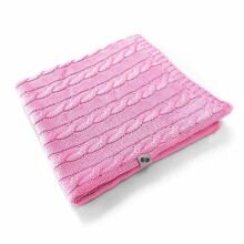 Megztos antklodės „NordBaby“ dizainas. 205685 Pasakos rožinis Natūralus pledas vaikams iš bambuko, 70x100cm