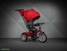 Bentley Trike Art.BN1R Dragon Red Bērnu interaktīvais trīsritenis piepūšamiem riteņiem, rokturi un jumtiņu