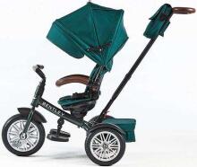 Bentley Trike Art.BN1G Spruce Green Bērnu interaktīvais trīsritenis piepūšamiem riteņiem, rokturi un jumtiņu