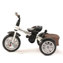 Bentley Trike Art.BN1BR White Satin Bērnu interaktīvais trīsritenis piepūšamiem riteņiem, rokturi un jumtiņu