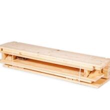 Folkland Art.114325 Natural Sandbox with cover 120cmx120cmx20cm