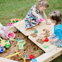 Folkland Art.114244 Natural Sandbox with cover 130cmx130cmx20cm