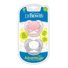 Dr.Browns Advantage Art.PA12001-INTLX Ortodontiskas formas silikona māneklis 0-6 mēn, (2 gab.)