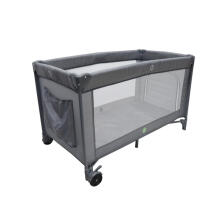 Multifunctional Travel Cot with Mattress Art. 608159, up to 15 kg, Dark Grey