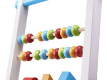Ikonka Wooden Toys  Art.KX6492  Koka stūmjama rotaļu mašīna/ķerra ar mantiņam