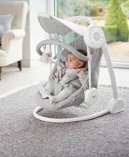Mamas&Papas  Grey Melange Art.114666 Šūpuļkrēsls ar regulējamo ātrumu, mūziku un rotaļlietu loku