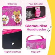 L.O.L. Surprise! plecu soma ar mirdzumu – Unicorn, Diva un Queen Bee dizains (melna un rozā)