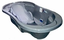 TegaBaby Bath Comfort 2in1 Art.TG-011-106  Grey Aнатoмичecкая детская ванночка со сливом