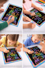 Happy Toys Scratch Art.9576 komplekts Dzelums