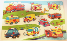 BebeBee Puzzle Art.500273 Attīstoša koka rotaļlieta puzzle