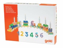 Goki Art.GK106  Деревянный паровозик для свечек