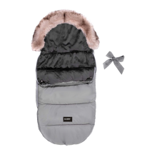 La bebe™ Sleeping bag Winter Footmuff  Art.116740 Grey Universāls silts guļammaiss ragavām