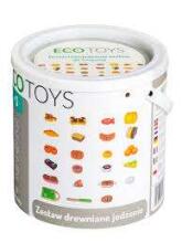 EcoToys Fruit Blocks Art.TL87115  Деревянные кубики в ведёрке