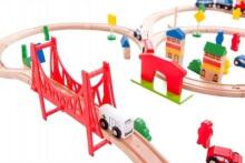 EcoToys Railway Set Art.HM014665  Деревянная железная дорога