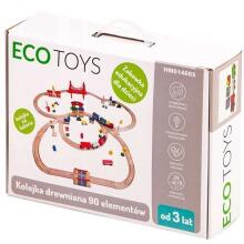 EcoToys Railway Set Art.HM014665  Деревянная железная дорога