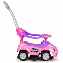 „EcoToys Cars Art.382 Pink“ vaikų stūmimo mašina su rankena