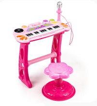 EcoToys Electronic Keyboard  Art.HC490441 Pink  Синтезатор с микрофоном  со звуком и световыми эффектами
