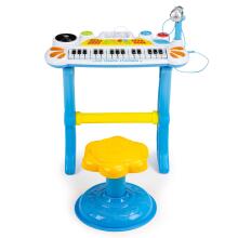 EcoToys Electronic Keyboard  Art.HC490441 Blue Sintezators ar mikrofonu ar skaņas un gaismas efektiem