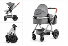KinderKraft'20 Veo  3 in1 Art.KKWVEOGRY30000 Grey Universālie rati 3 in1