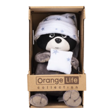 Oranžiniai žaislai „Orange Life“ . OS004-51/20 minkštas žaisliukas meškėnas (20cm)