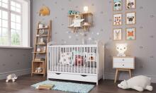 Baby Crib Club AD Art.117569  Bērnu kokā gultiņa 120x60cm