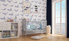 Baby Crib Club AK  Art.117581 Natural  Детская деревянная кроватка с ящиком 120x60см