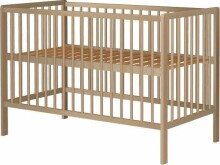 Baby Crib Club DK Art.117584 Natural   Детская деревянная кроватка 120x60см