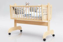 Baby Crib Club KR Art.117600 Natural   Puidust lapsehoidja 90x40cm