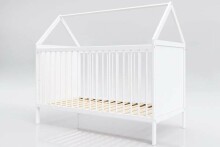 Baby Crib Club DK Art.117605  Laste puidust võrevoodi 140x70sm