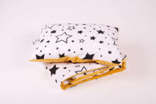 La bebe™ Minky+Cotton Set 100x75/40x25 Art.79079 Stars/ Yellow Velvet Sega un spilvens (100x75/40x25 cm)
