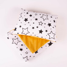 La bebe™ Minky+Cotton Set 100x75/40x25 Art.79079 Stars/Yellow Velvet Комлект одеялко и подушечка (100x75/40x25 cm)