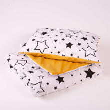 La bebe™ Minky+Cotton Set 100x75/40x25 Art.79079 Stars/ Yellow Velvet Sega un spilvens (100x75/40x25 cm)