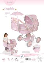 DeCuevas Toys Sophie Art.85075  Кукольная коляска с люлькой и зонтиком