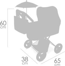 DeCuevas Toys Sophie Art.85075  Кукольная коляска с люлькой и зонтиком