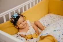 YappyKids Muslin Art.118176 Mustard  Kokvilnas apmalīte bērna gultiņai  360 cm