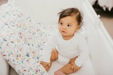YappyKids Muslin Art.118180 White  Kokvilnas apmalīte bērna gultiņai  360 cm